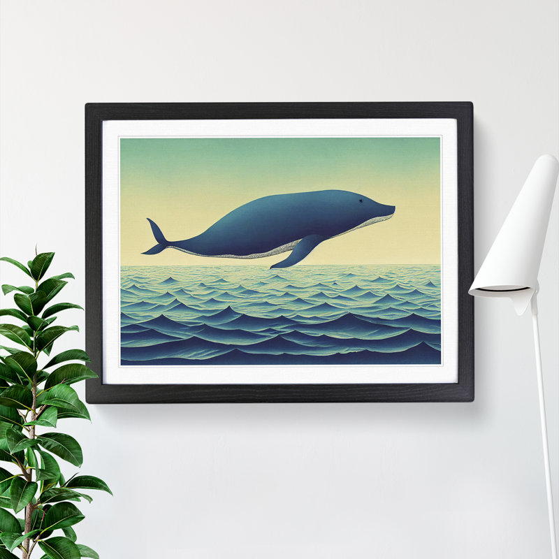 Whale Art Vol.4 - Framed Print, Black Framed, 25cm H x 34cm W x 2cm D