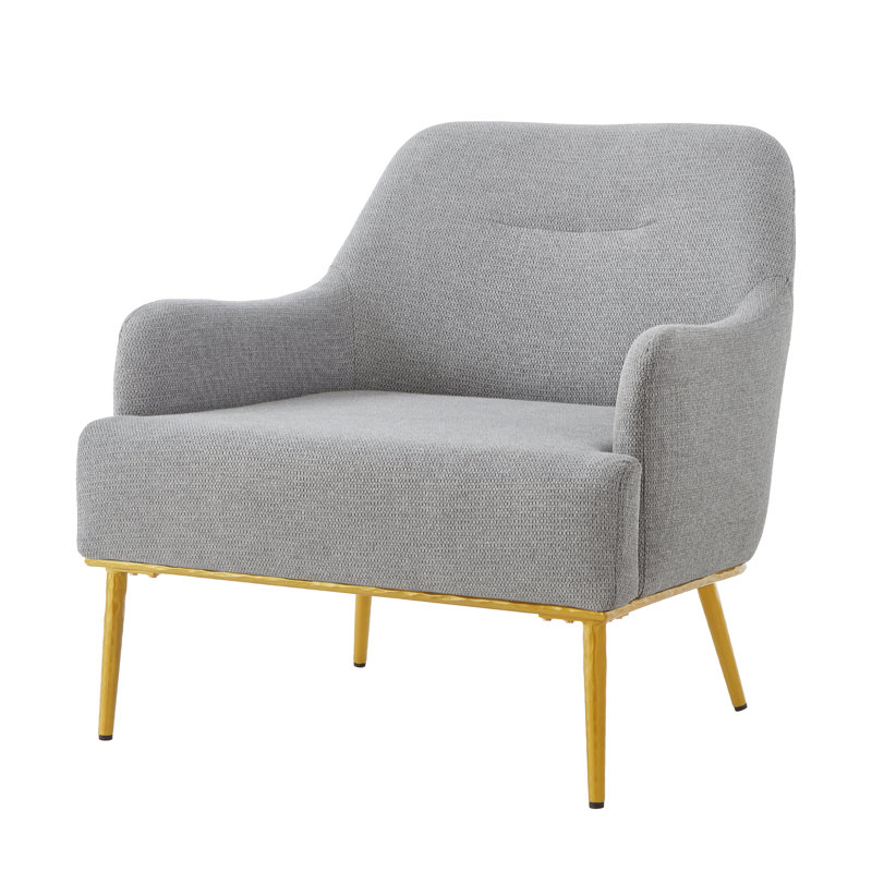 Fauteuil d'appoint Virelli Modern Chenille, Gris