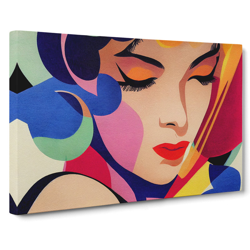 Watercolour Woman Abstract - Wrapped Canvas