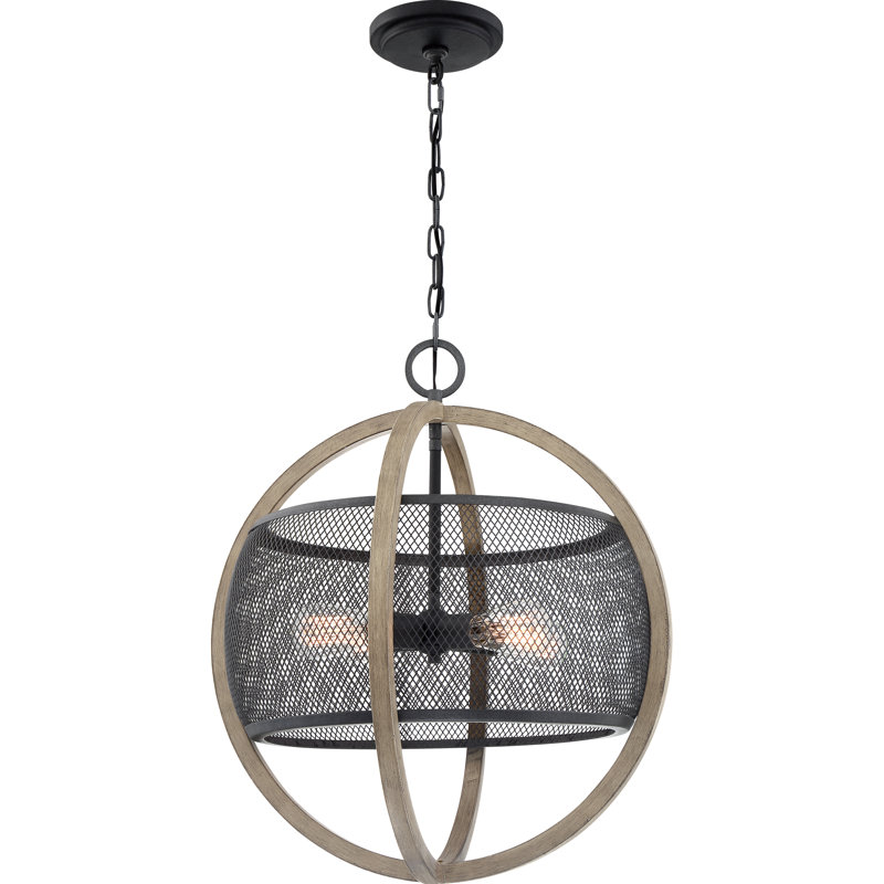 Luminaire suspendu sphère 4 lumières Lowrey