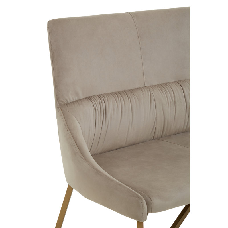 Auxter Velvet Upholstered Bench, Grey