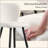25.79'' Modern Style Barstool, With White Seats, Black Metal Legs, And Gold - Tipped Ends,Suitable For Various Decoration Styles