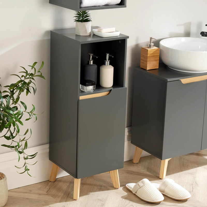 Florence 1 Door Freestanding Bathroom Cabinet, Grey