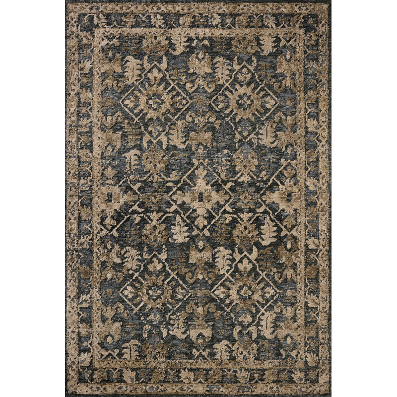 Tapis denim / granit Loloi Percival, Rectangle 2 pi 3 po x 3 pi 9 po