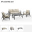 Mosier 5 - Person Patio Conversation Set with Cushions-840859814-840859815