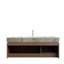 Armoire 48 po en contreplaqué de chêne brun, portes et tiroir doubles, sans lavabo, plateau, robinet, couvercle d'évier -, contreplaqué performant à fermeture en douceur, résistance, glissières de tiroir encastrées