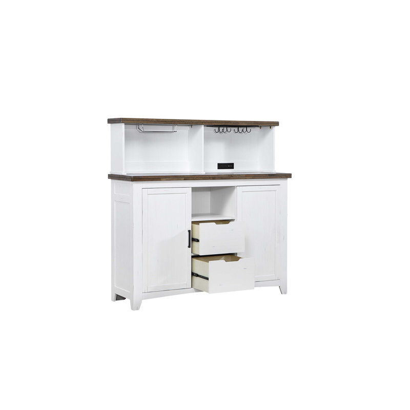 Solid Wood 60 Inch Cofffee Bar Work Station