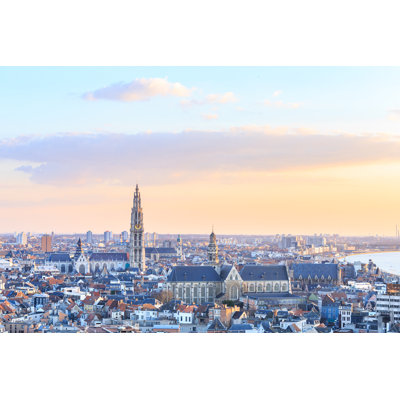 View Over Antwerp by Pigprox - Wrapped Canvas Print