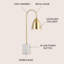 Lampe de table en arche 26" Marra