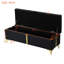 Rangement noir avec pieds en métal, élégant pour la maison, la chambre à coucher et le salon, banc spacieux rembourré noir et design
