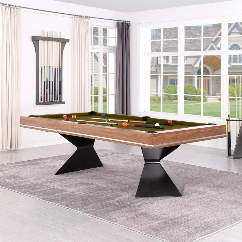 Valencia Playcraft Valencia 8' Slate Pool Table with Professional Installation Included, Olive, No