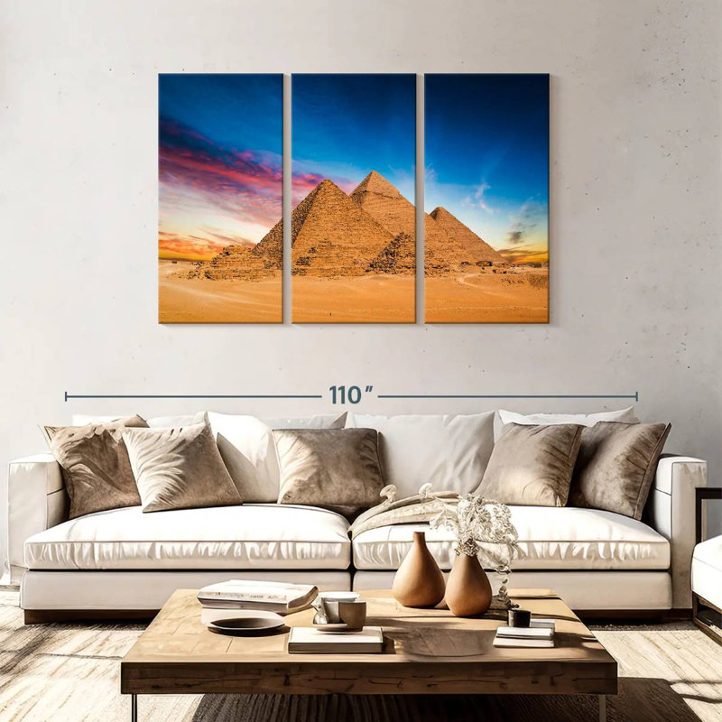 Adella Pyramids At Giza, 48" H x 74" W
