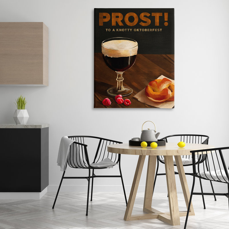 Art mural sur toile Prost Beer & Pretzel par The Whiskey Ginger, H 48 po x l 36 po