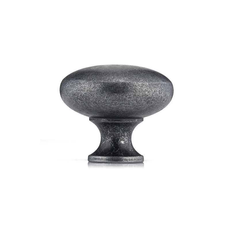 Expression 1 5/16" Diameter Mushroom Knob, Wrought Iron