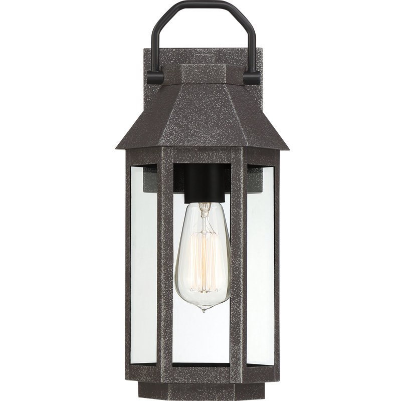 Lanterne murale d'extérieur noire House House, H 14,75 po x l 6,5 po x P 6,5 po