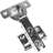 Full 105 Degree Concealed Frameless Overlay Hinge