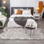 Housse de chaise en velours synthétique blanc / gris Kove-977898720