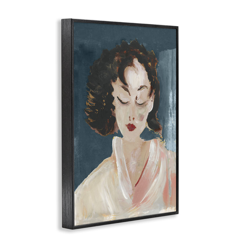 Abstrait femme abstrait, estampe numérique, design par Casa Cartissi, H 30 po x l 20 po, Giclée encadrée noir minuit