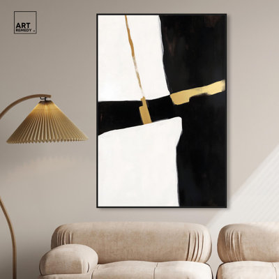 Art Remedy Black and White Art Canvas   Urban Grid II