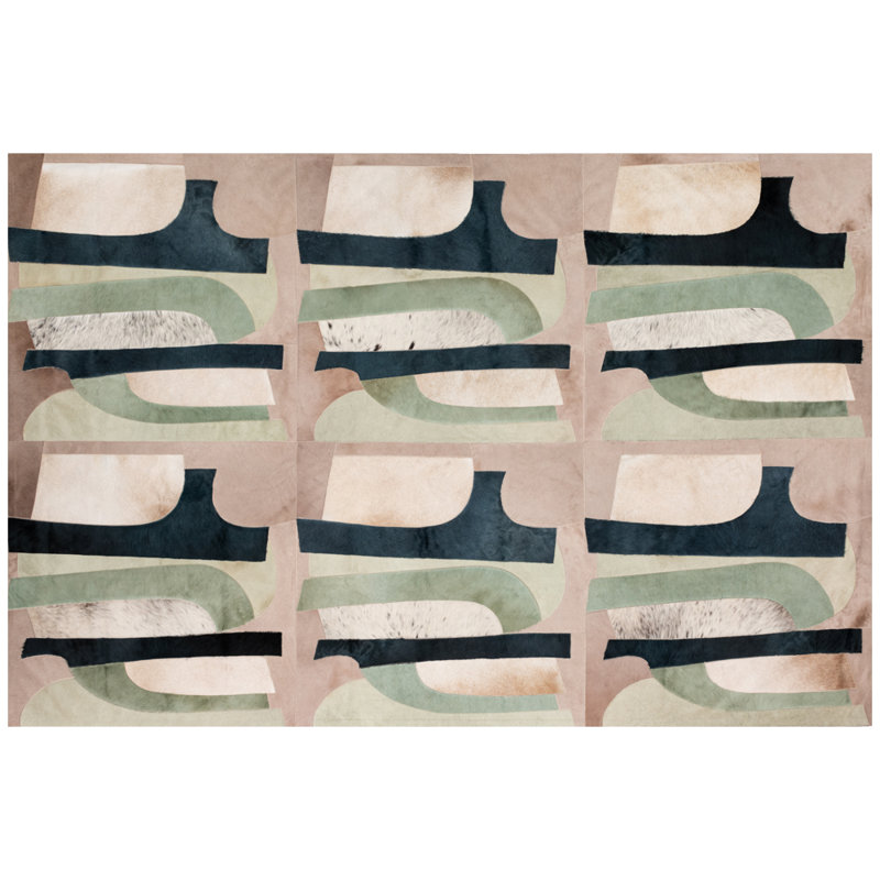 Tapis imprimé peau de vache Art Hide X Greg Natale, Rectangle de 5 pi x 8 pi