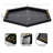 Reith Hexagon Manufactured Wood Tray with Metal Handles-613958526-548267466