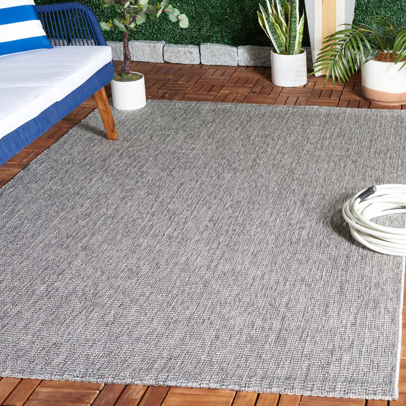 Yarelys Sisal All-Weather Performance Solid Color Indoor/Outdoor Area Rug, Rectangle 8' x 10'