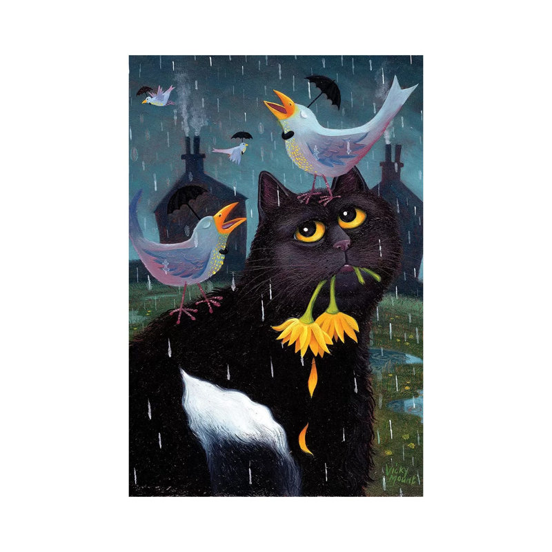 Singing In The Rain by Vicky Mount - Painting on Canvas, Wrapped Canvas, 101.6 cm H x 66.04 cm W x 1.91 cm D