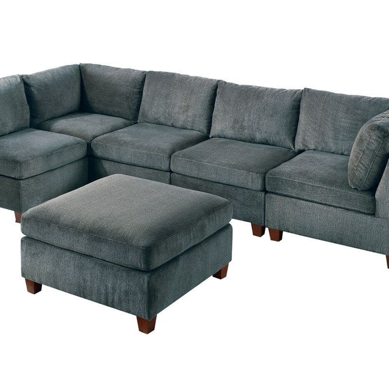 MODULAR ENSEMBLE - Canapé modulaire en chenille 6 pièces