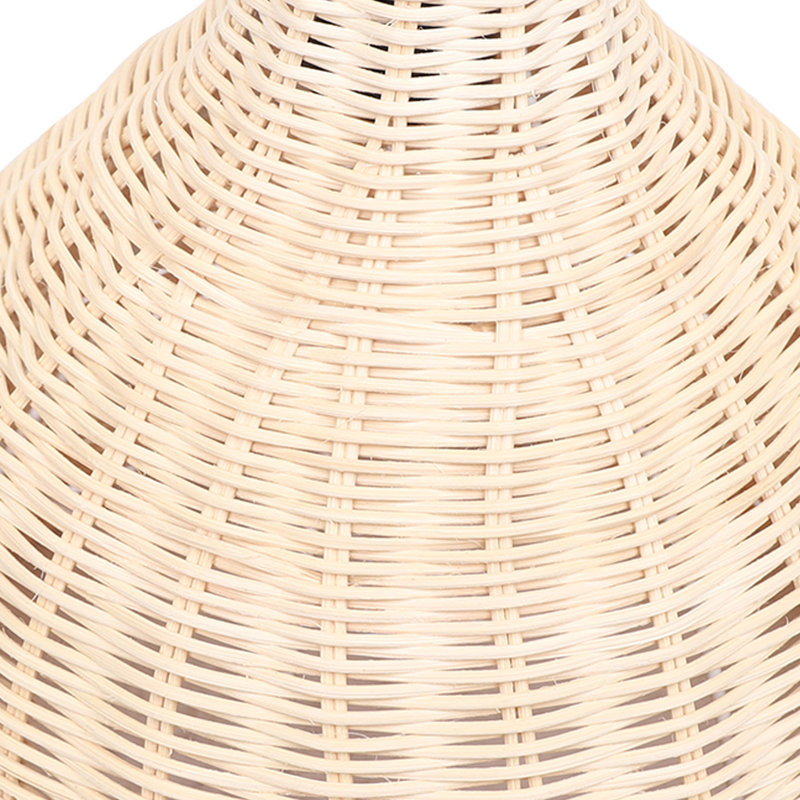 Retro Plug in Rayon From Bamboo Woven Pendant Light