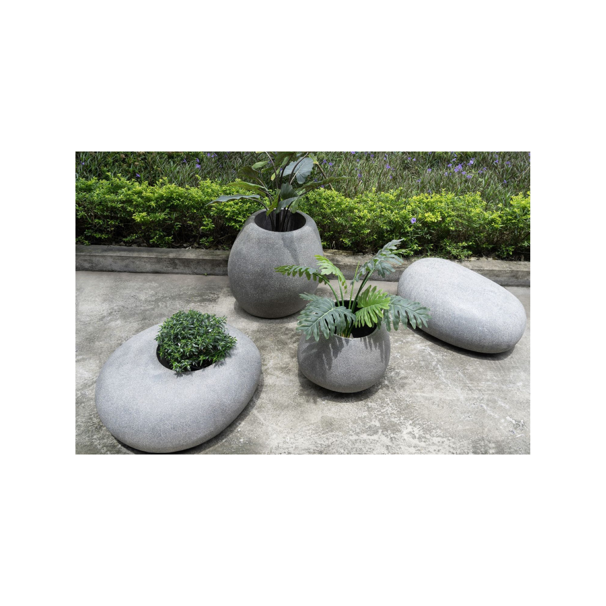 Lightweight Rock Garden Planter, Tan