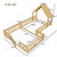 Lit maison, lit double avec porte et garde-corps pleine longueur, conception multifonctionnelle-1134095083-1134095087