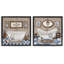 Ensemble de cadres flottants 2 pièces Tile Bathroom Views, design par Janet Tava-1540789189-1540789185