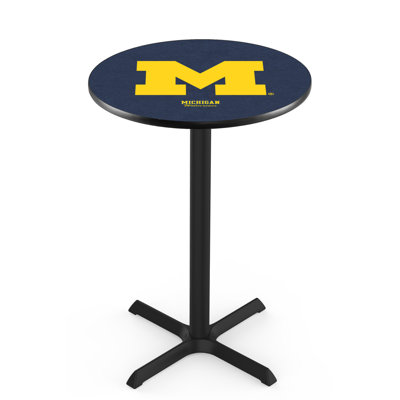 NCAA Round Metal Base Dining Table