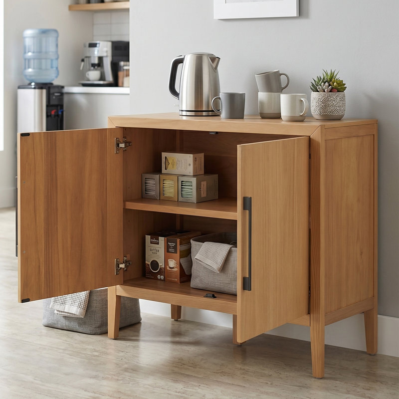 Garde-manger 47 po avec tablettes réglables, Naturel