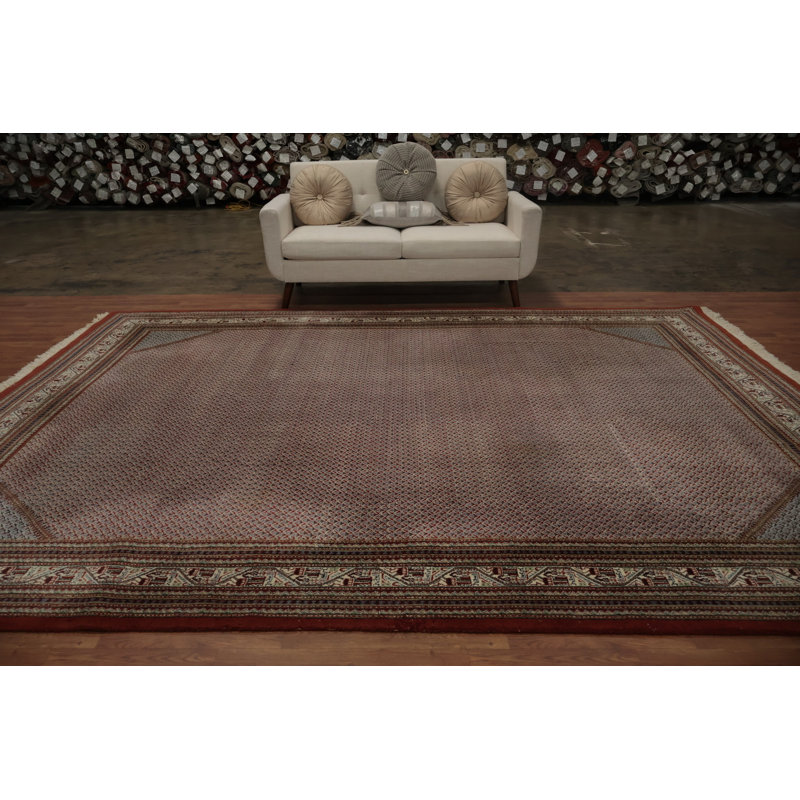 Tapis traditionnel classique à motif géométrique 9 x 12 pour des intérieurs luxueux