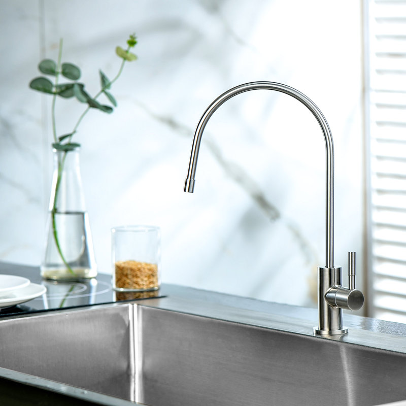 Robinet de purificateur de filtre à eau de style moderne en acier inoxydable nickel brossé évier de cuisine robinet de purificateur