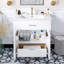 Meuble-lavabo de 30 pouces avec lavabo en céramique et beaucoup de rangement - le choix parfait pour les petites salles de bain-989351824