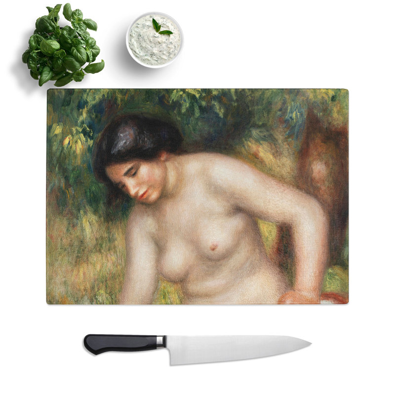 Bather Drying Herself Vol.2 by Pierre-Auguste Renoir Chopping Board, 0.4cm H x 20cm W x 28.5cm L