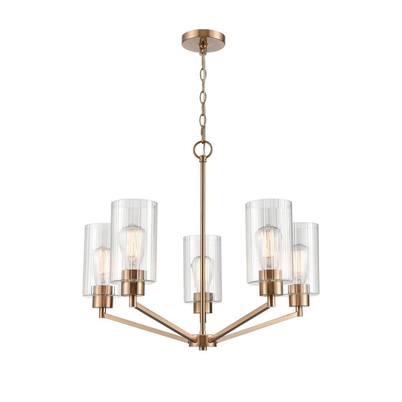 Dimmable Classic / Traditional Chandelier, Modern Gold, 20" H x 21" W x 21" D