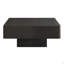 31.6" Square Fluted Coffee Table With 7.1" Thick Tabletop-875152332