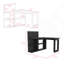 Bureau d'ordinateur Mohave, bureau, noir