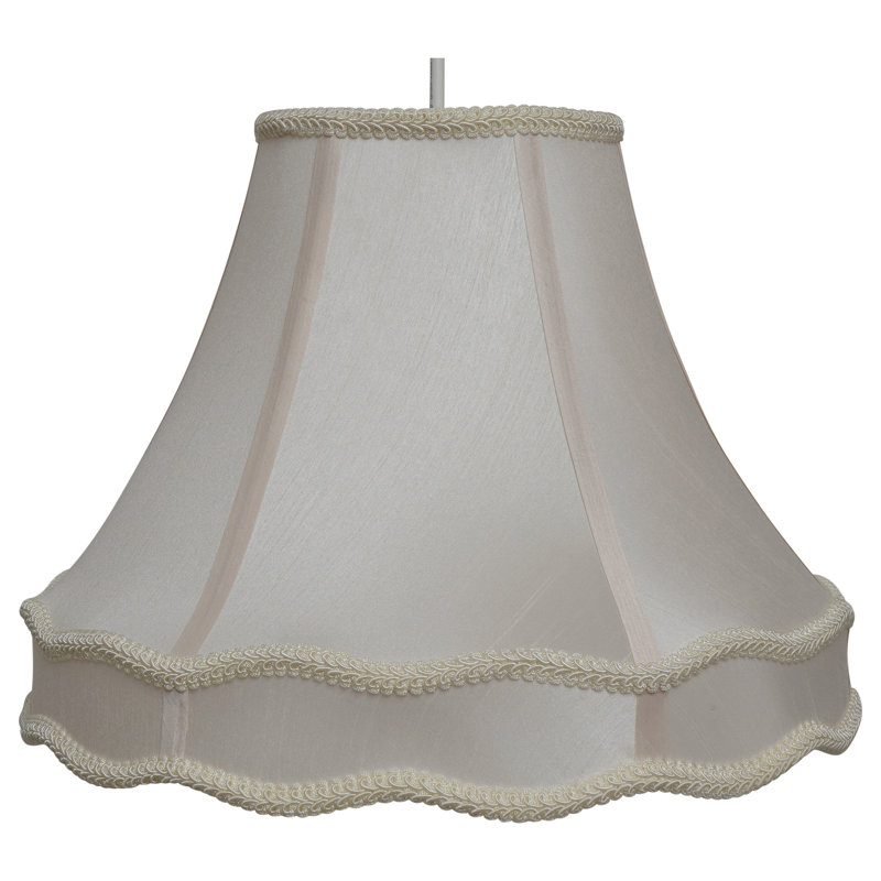 Cotton Empire Lamp Shade ( Uno ) in Cream, 21.5cm H x 30cm W x 30cm D