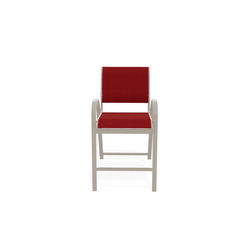 Tabouret de bar 42 po Holna, Rouge 1D Sunbrella®, Désert texturé