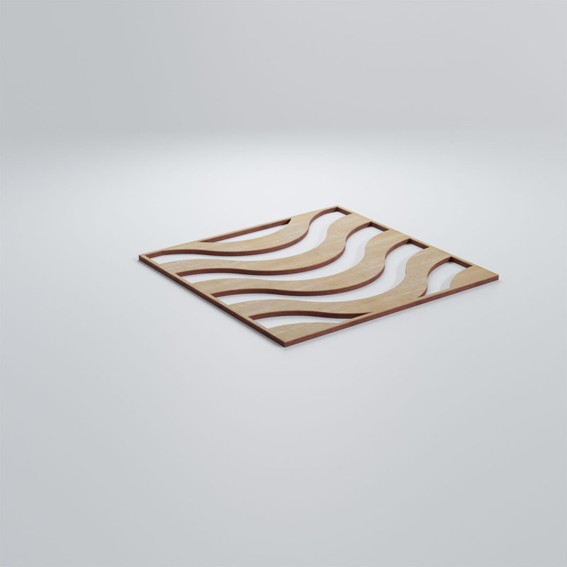 Panneaux muraux décoratifs en bois Parker, Hickory, H 11,375 po x l 11,375 po x P 0,25 po