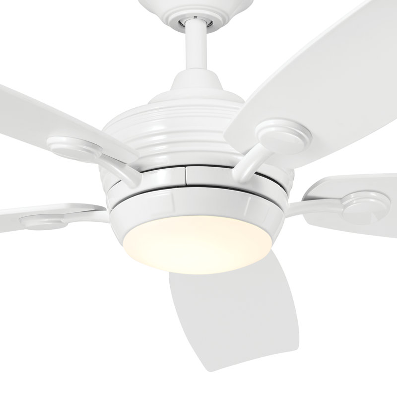 56'' Ceiling Fan with LED Lights, White