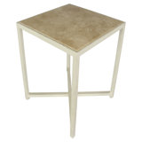 LA Stone Cross Legs End Table