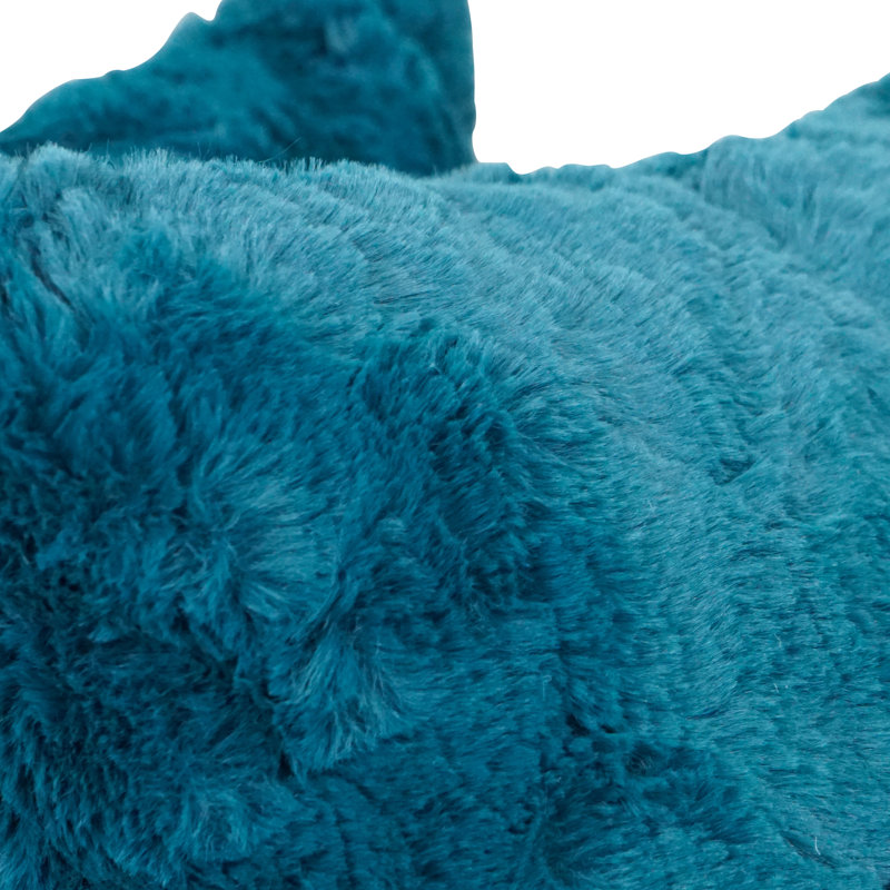 Coussin en fourrure de polyester 51_17 pouces, Naples Caspia