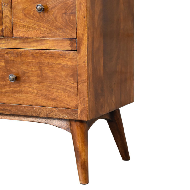 Solerno Solid Wood 100 cm W Chest of 8 Drawers