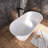 59 in. Freestanding Acrylic Bathtub in Gloss White
