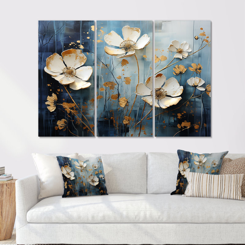 Souvenirs de coquelicots, fleur de rêve II - ensemble d'art mural champ de fleurs, H 40 po x l 60 po x P 1 po